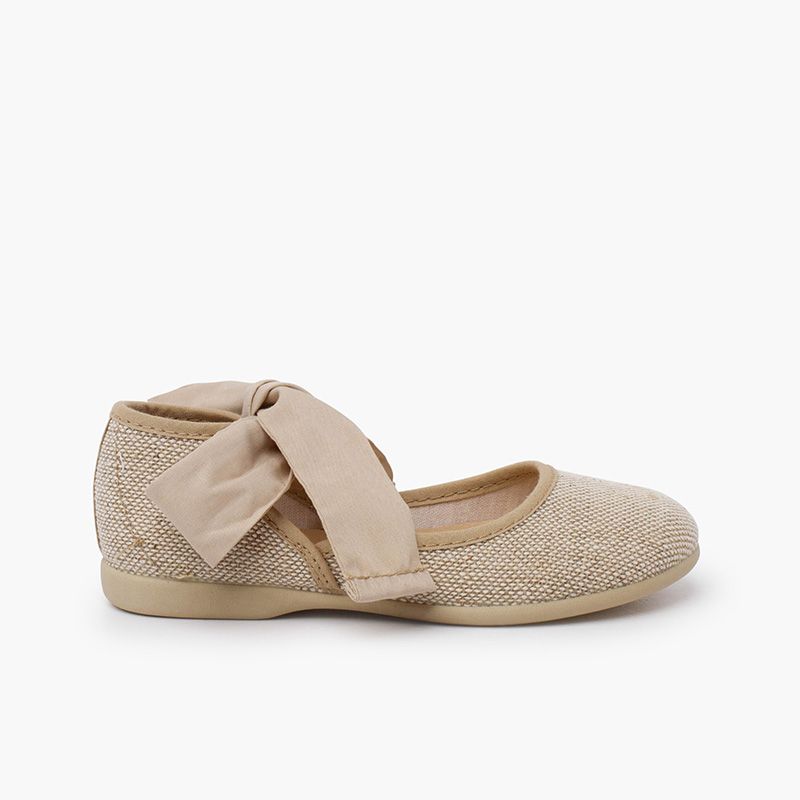 Low-cut Mary Janes wide bow