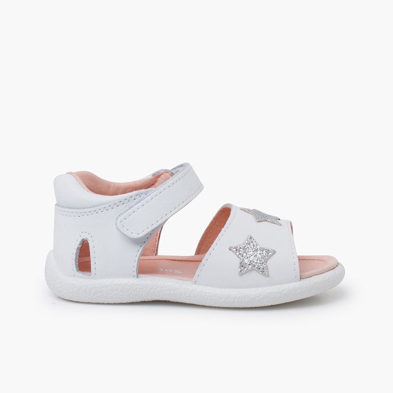 First steps sandals glitter stars