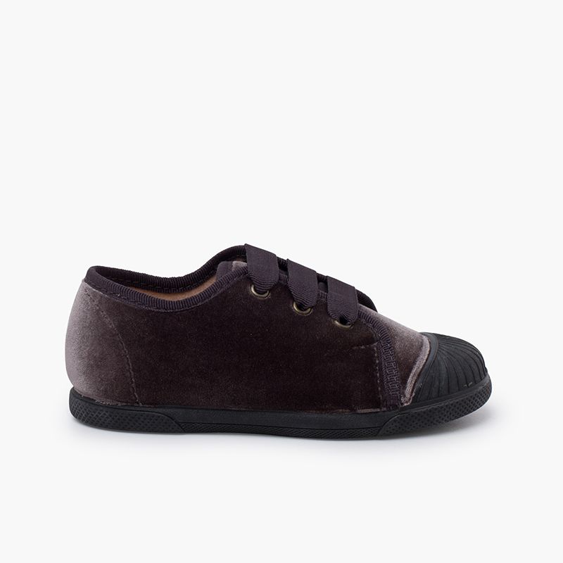 Velvet trainers faya ribbons