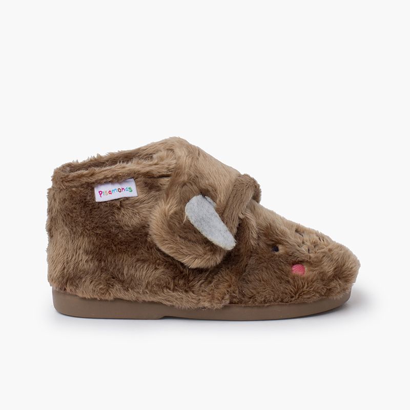 Animal teddy fabric slippers