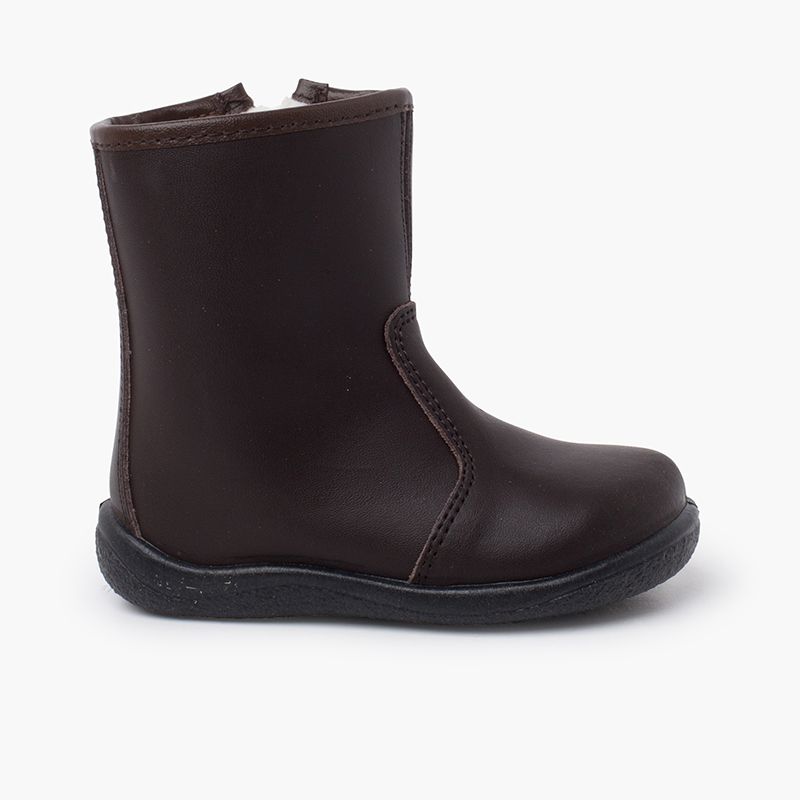 Smooth Washable Leather Boots Children