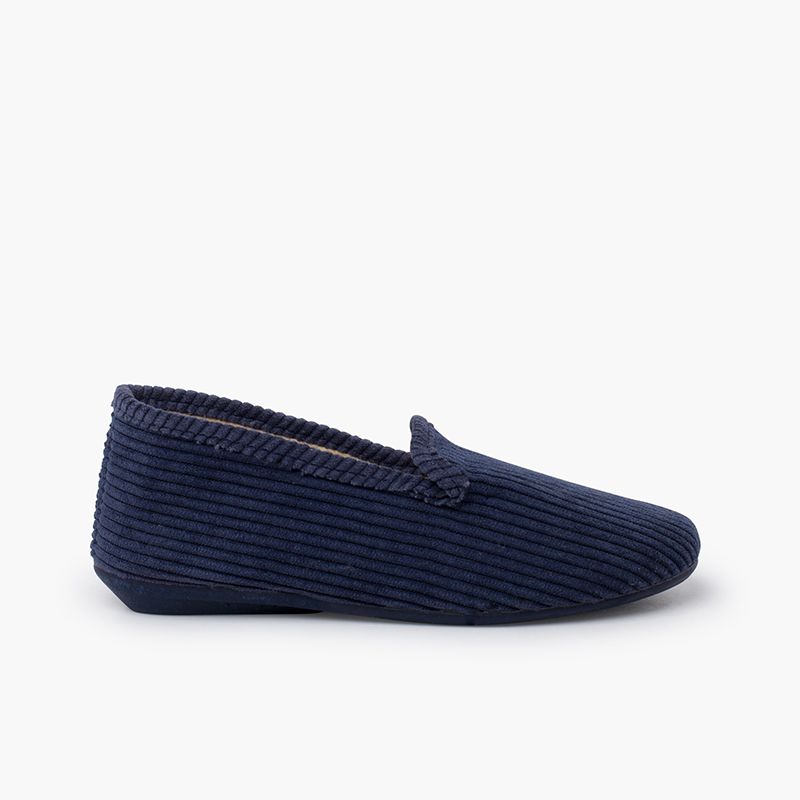 Kung-fu style corduroy slippers
