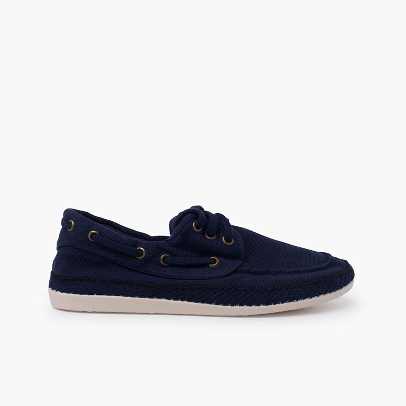 Boat shoes large sizes washed canvas