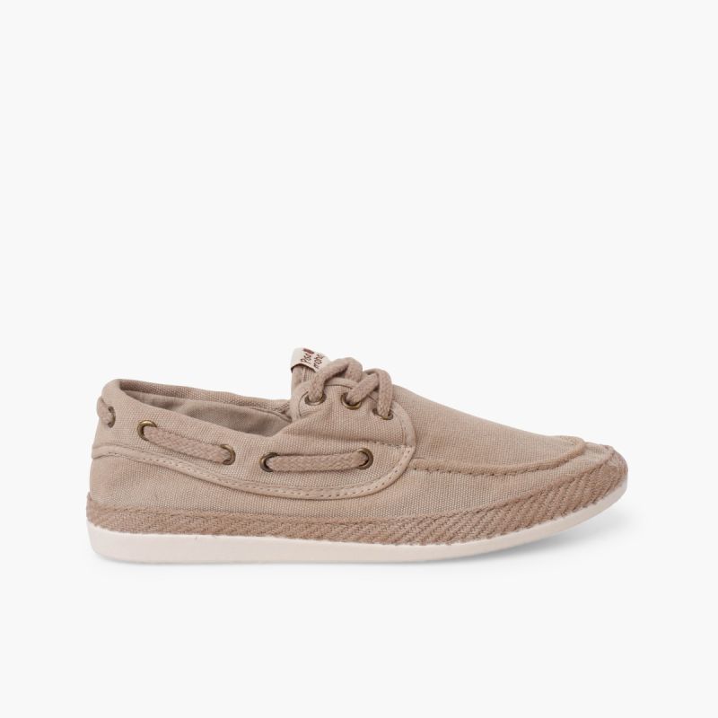 Boat shoes large sizes washed canvas