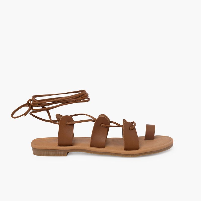 Roman sandals leather straps
