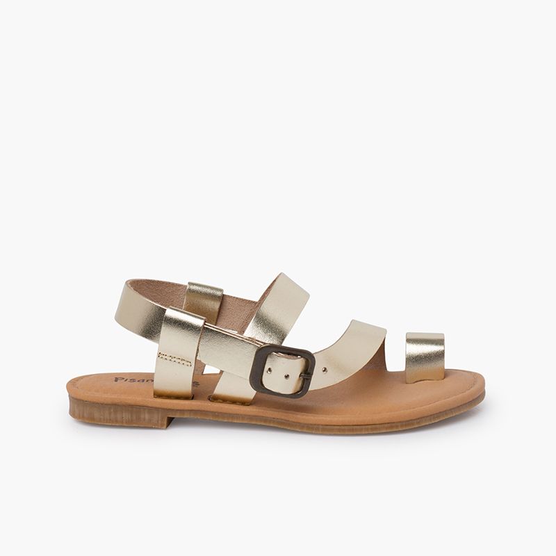 Nappa leather buckle gladiator sandals