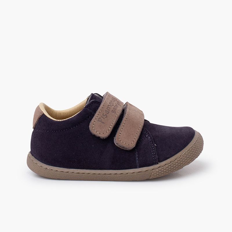 Barefoot Suede trainers hook and loop strap
