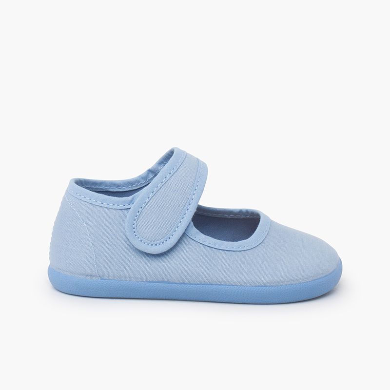 Barefoot canvas mary janes wide strap