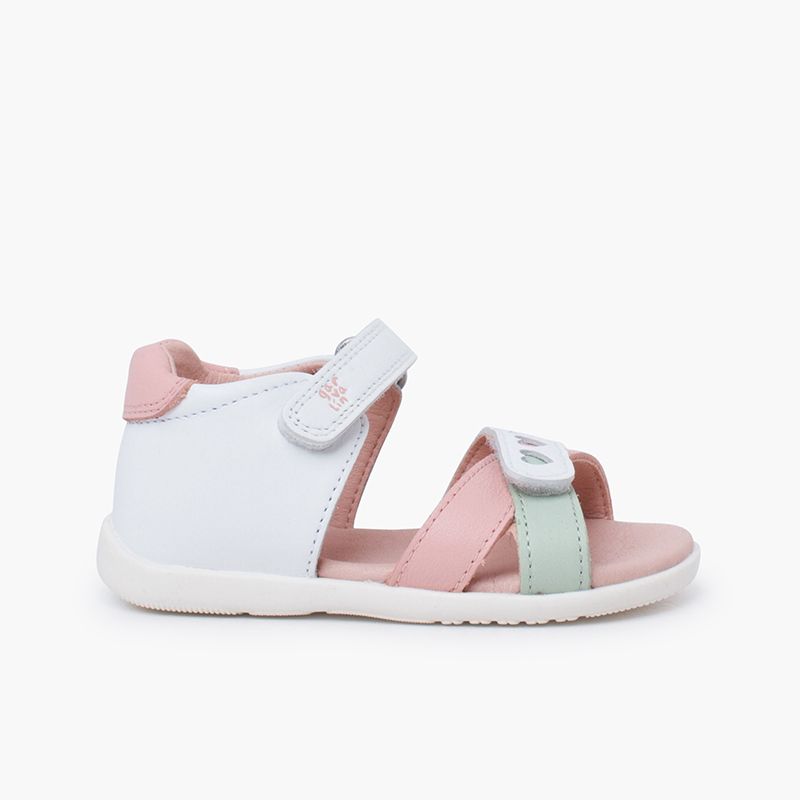 Garvalín Girls' First Steps Sandals Hearts
