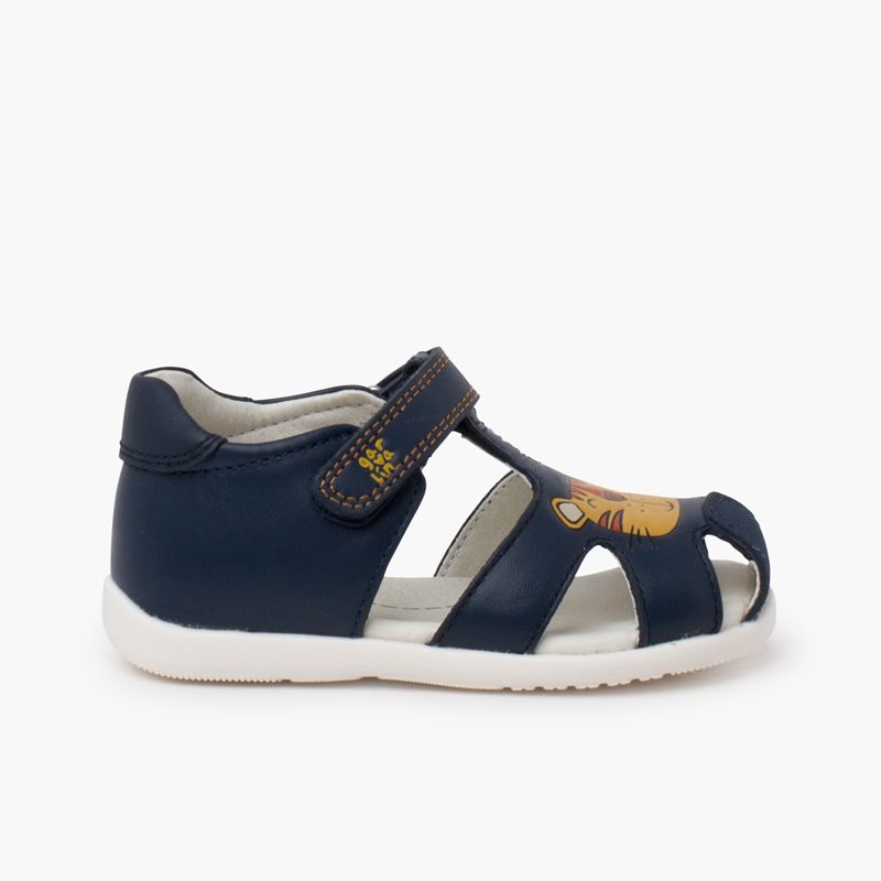 Garvalin unisex flexible sandals lion
