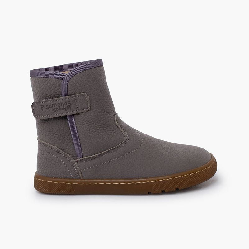 Barefoot leather boots sheepskin-like