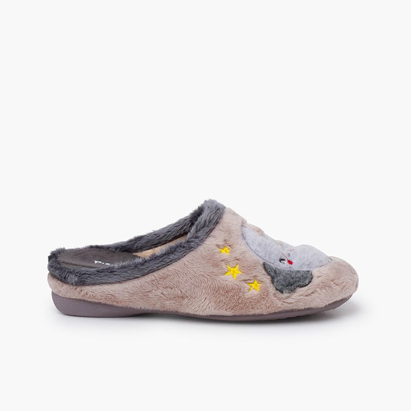 Slippers clog style moon design
