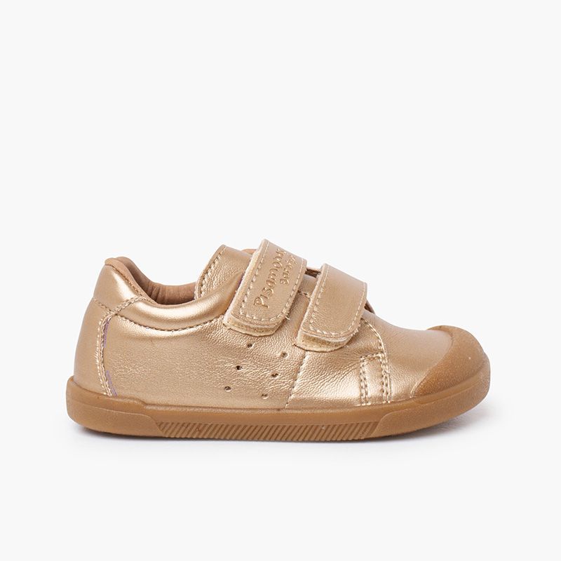 Soft barefoot trainers vegan leather metallic colours