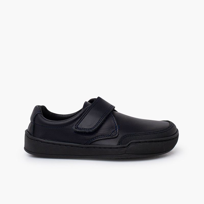 Boys’ leather barefoot school shoes