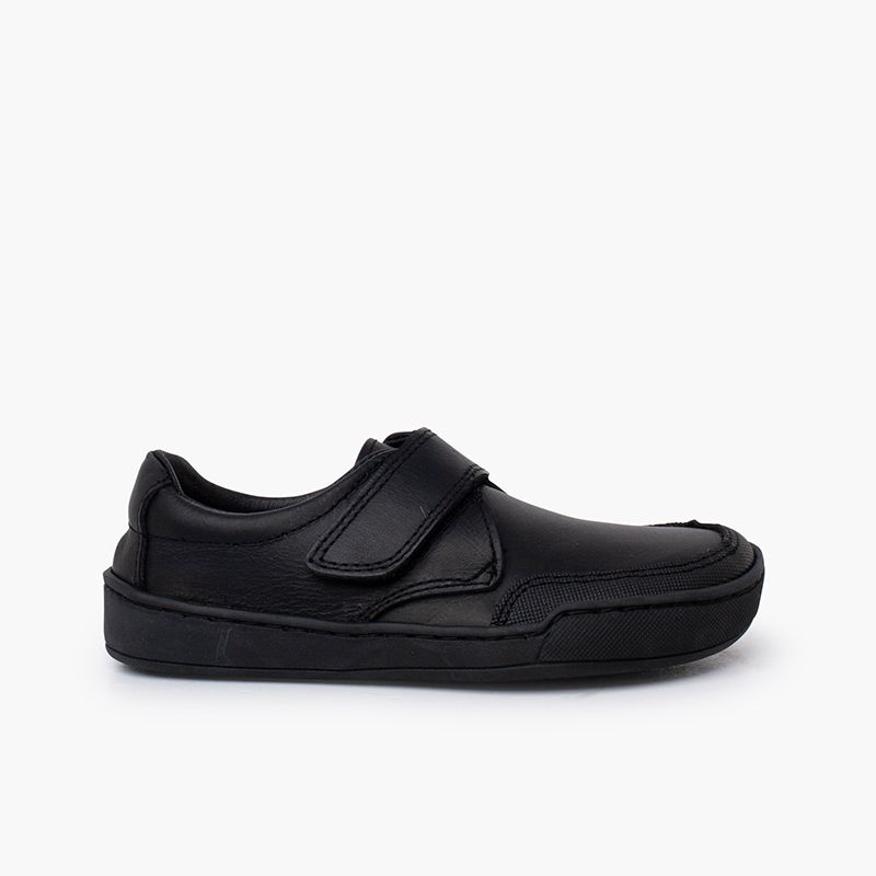 Boys’ leather barefoot school shoes