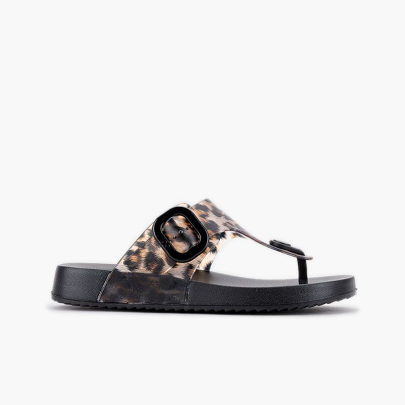 Women’s Bari animal print rubber sandals