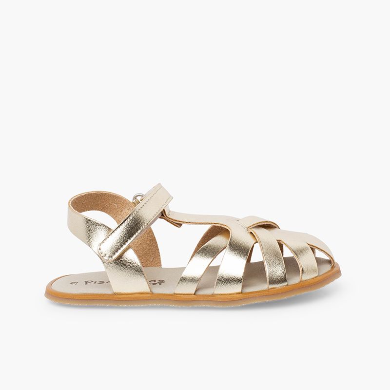 Barefoot closed sandals nappa leather