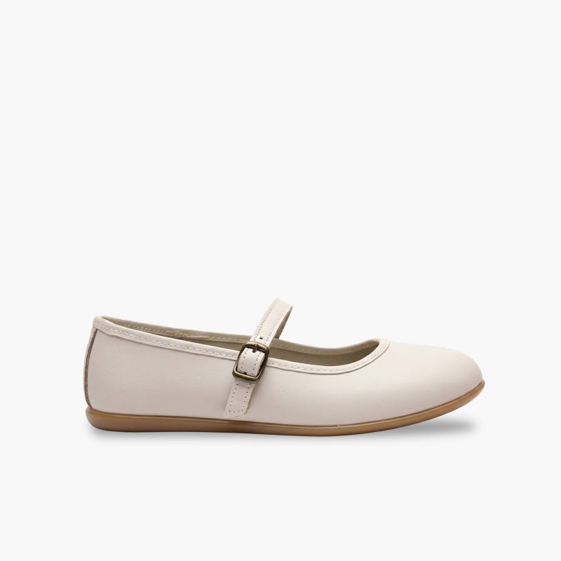 Washable leather-effect ceremony mary janes