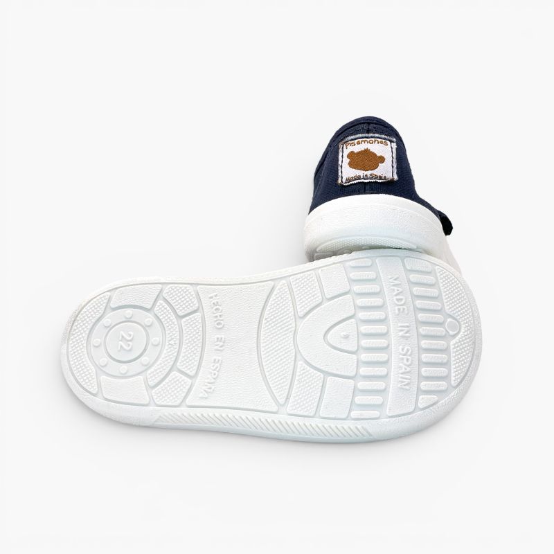 Girls' barefoot Mary Janes washed canvas
