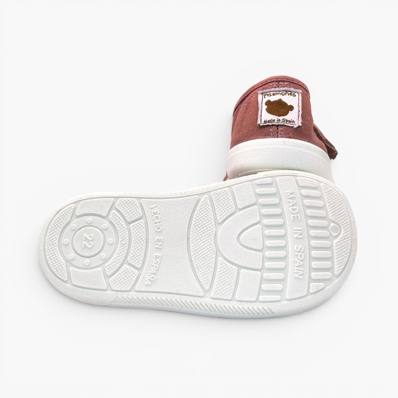 Girls' barefoot Mary Janes washed canvas