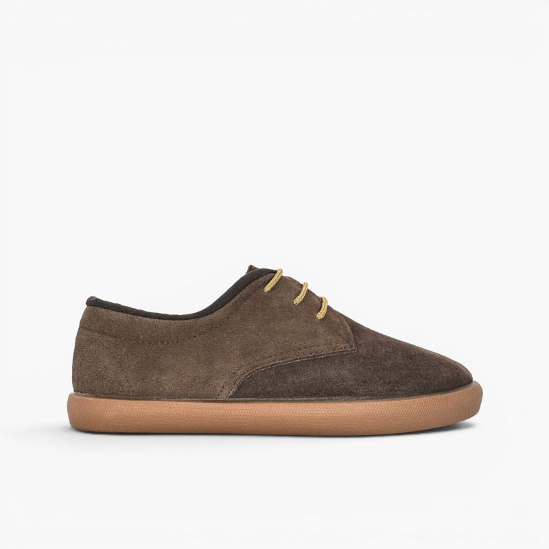 Children’s suede blucher collar laces