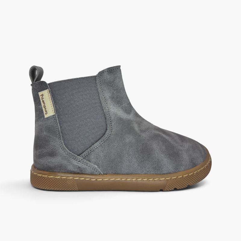 Distressed-effect barefoot boots for children