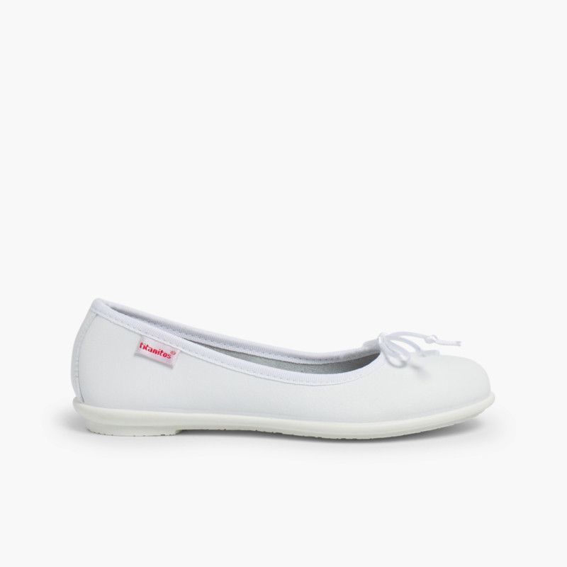 Girl's Washable Leather Ballet Flats 