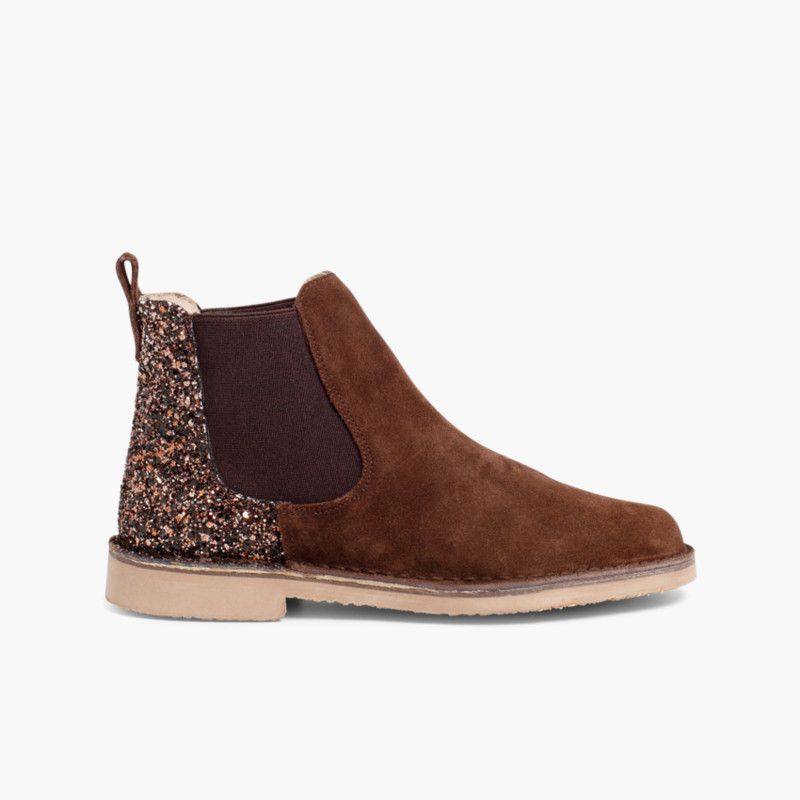 Girls Chelsea Boots with Glitter