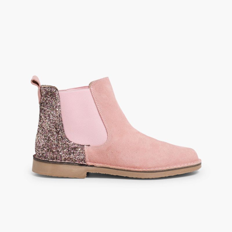 Girls Chelsea Boots with Glitter