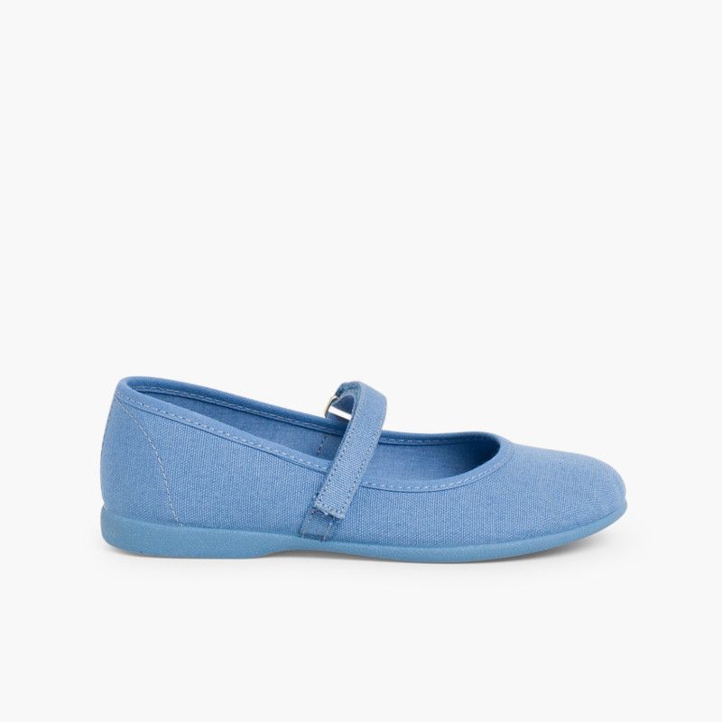 Girls Riptape Canvas Mary Janes