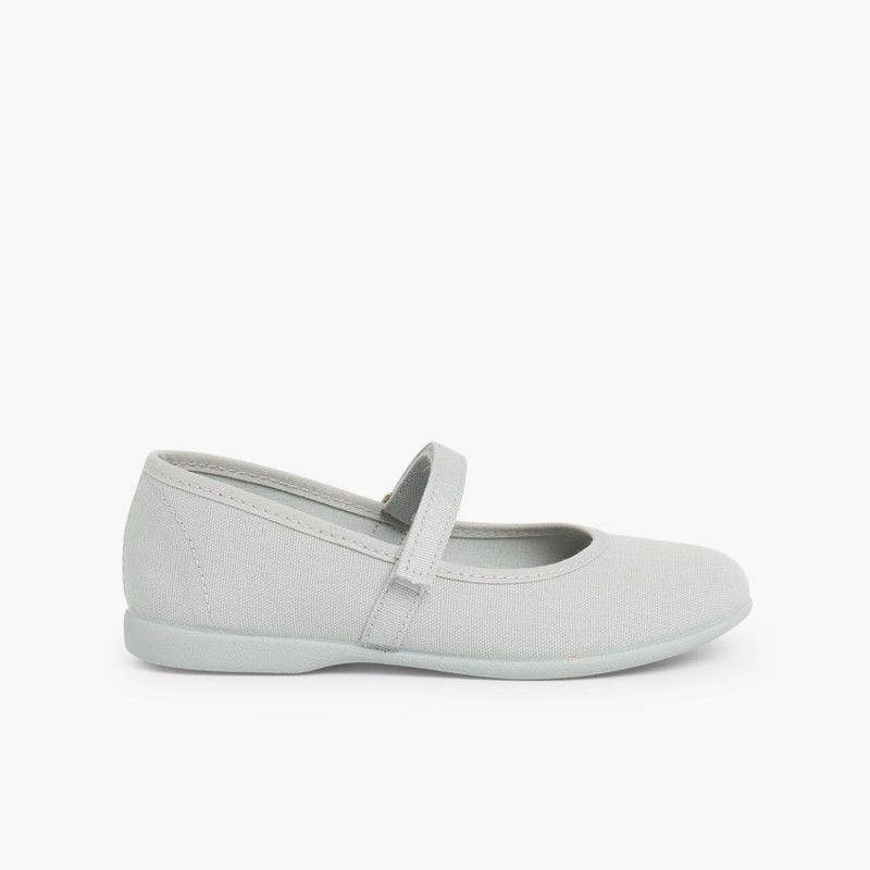 Girls Riptape Canvas Mary Janes