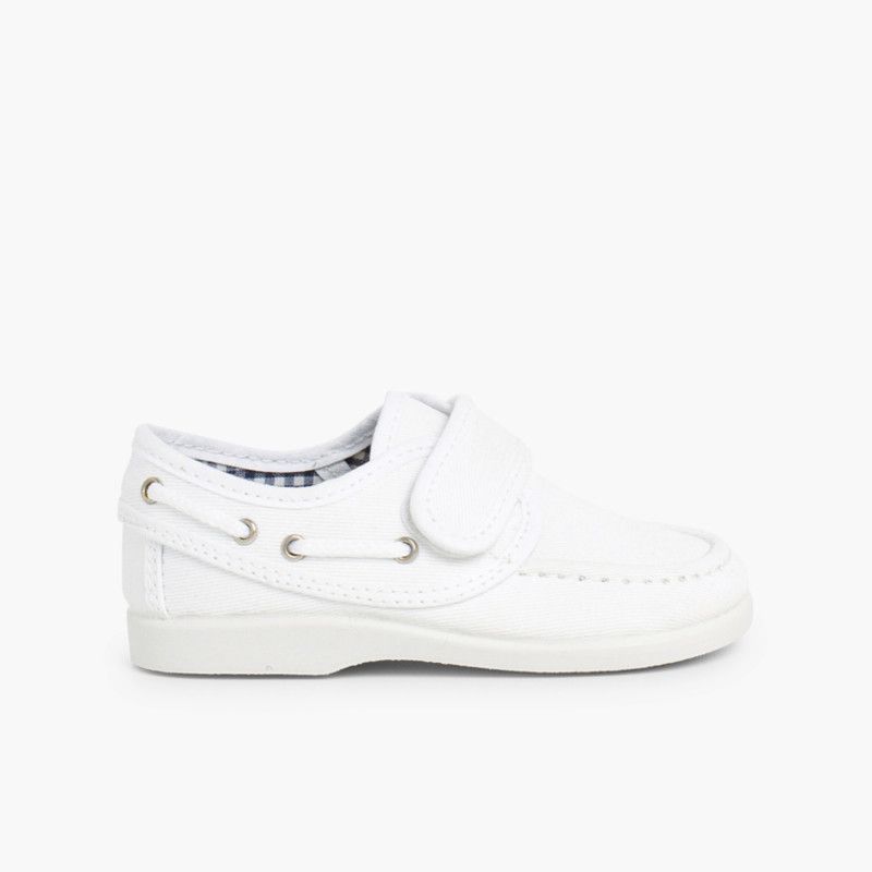 Canvas Boat Shoes loop fasteners
