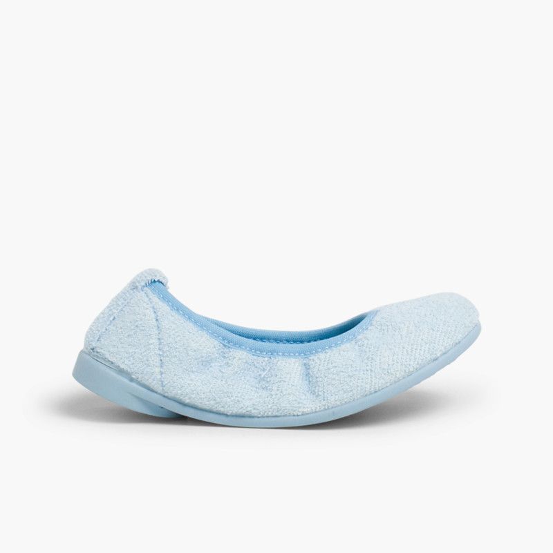Girls Ballerina Bouclé Towelling House Slippers