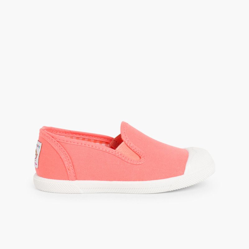 Slip On Canvas Plimsolls with Elastic 
