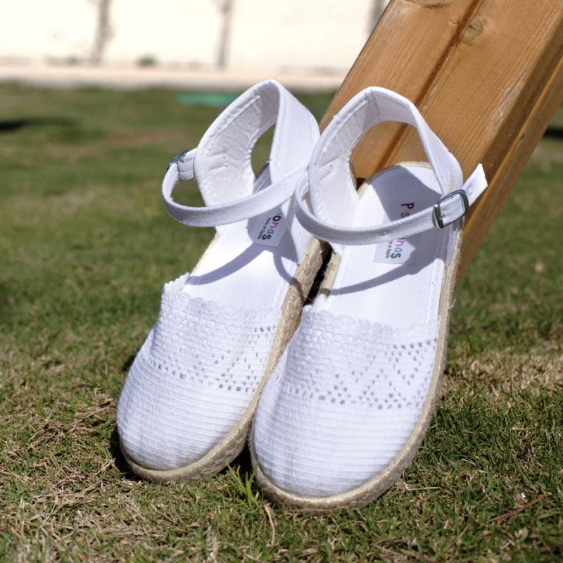 Girls Buckle Up Brogue Espadrille Wedge