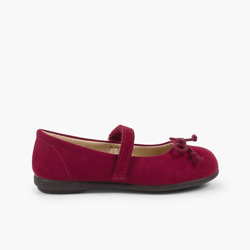 Ballet Flats with loop fasteners and Mary Jane-Style Bow 