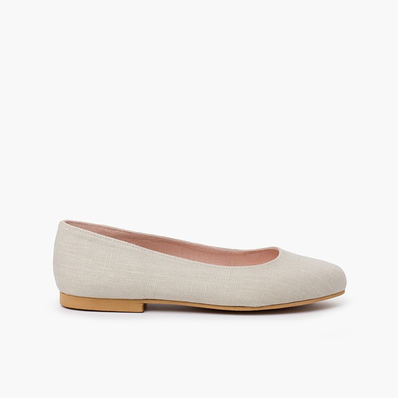 Party Linen Ballet Flats for Girls and Women
