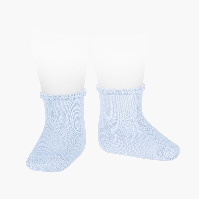  BABY SOCKS WITH OPENWORKED CUFF