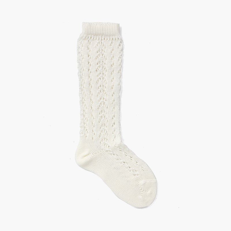 Perlé Openwork Knee-High Socks