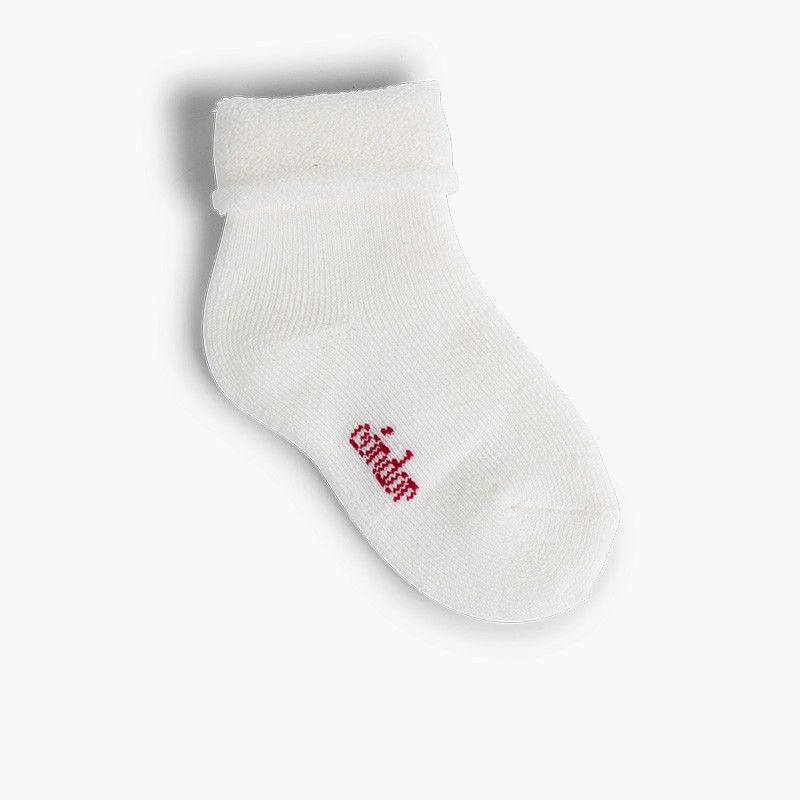 Wool and terry cloth baby socks 