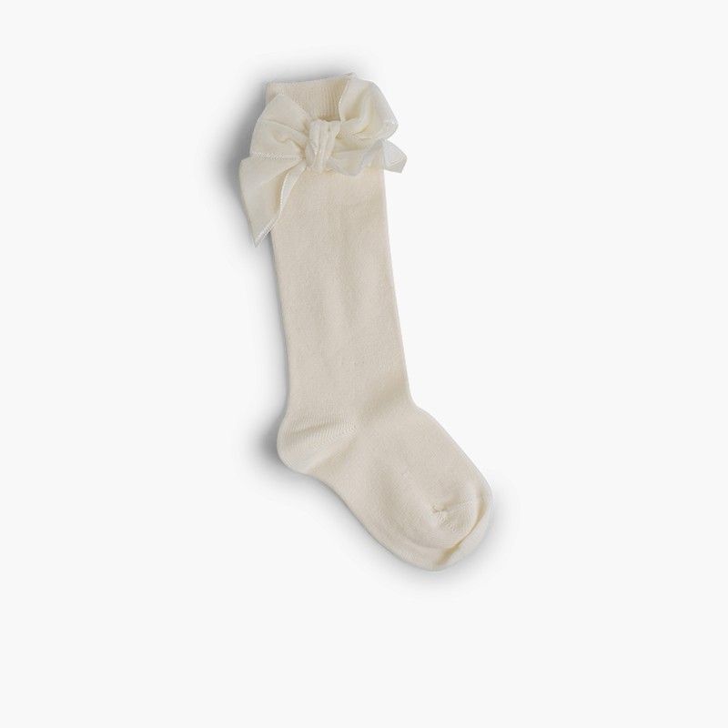 Children's socks with velvet bow