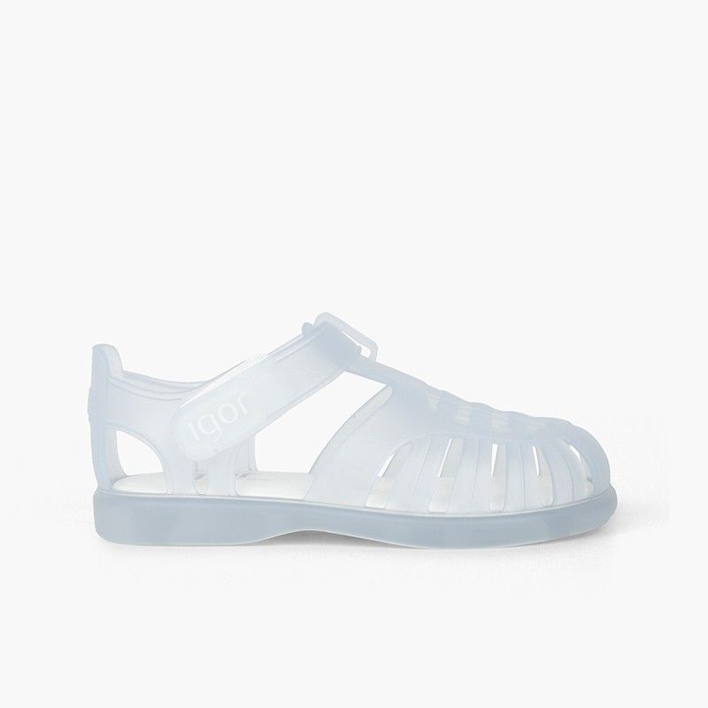 Basic jelly shoes with loop fasteners tobby