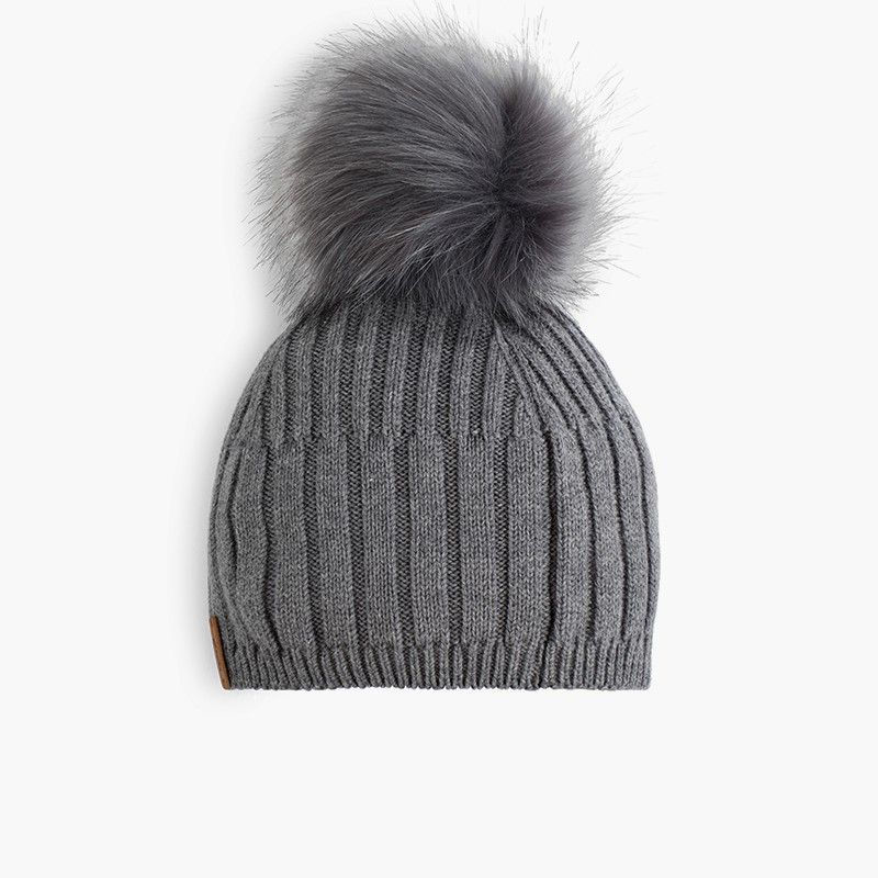 Faux fur bobble hat 