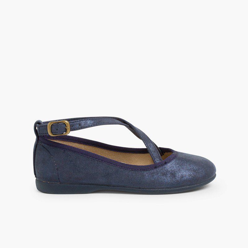Mary Janes girls buckles crossed straps          