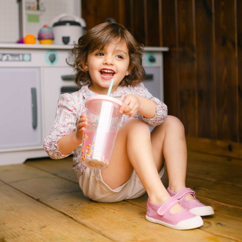 Barefoot Mary Janes washed canvas