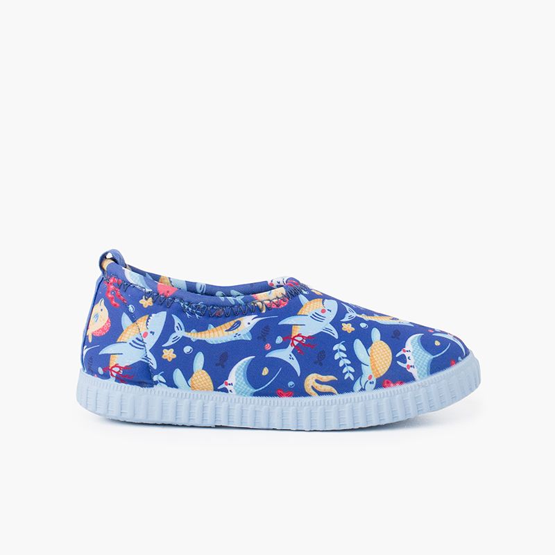 Neoprene type Closed Trainers with Drawings