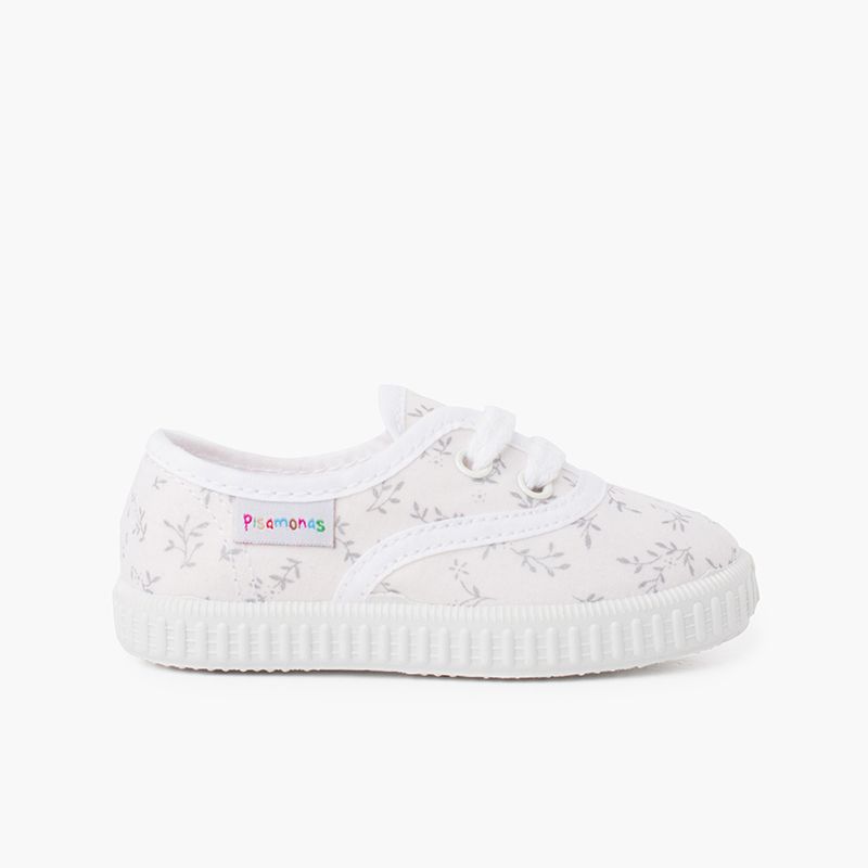 Kids Patterned Canvas Trainers