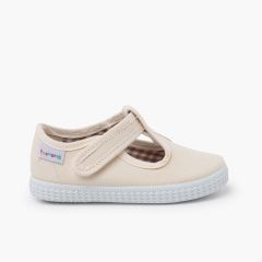 Boys T-Bar loop fasteners Shoes Off-White