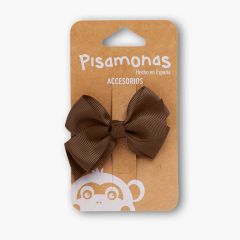 Girl´s Hair Clip - Medium Bow Brown
