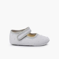 Plumetis Baby Girl’s Mary Janes Grey